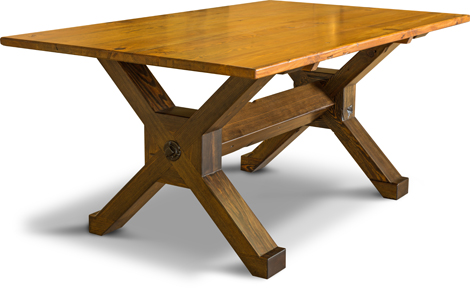 Crossed beam table