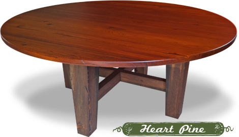 72" Round Heart Pine
